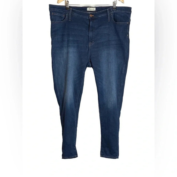 Madewell High Rise Skinny Jeans Plus Size 22 Stretch Magic Pockets Denim - Picture 2 of 10